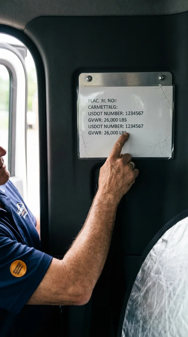 USDOT licensing placard verification in Lawtell